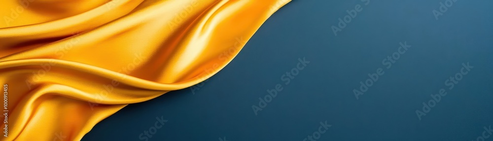 A luxurious golden fabric draped across a dark background, golden silk, luxurious textiles A luxurious golden fabric draped across a dark background, golden silk, luxurious textiles