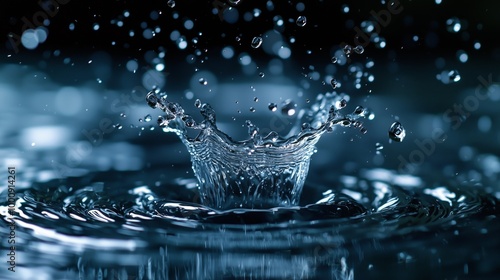 Splashes of Water in Slow Motion