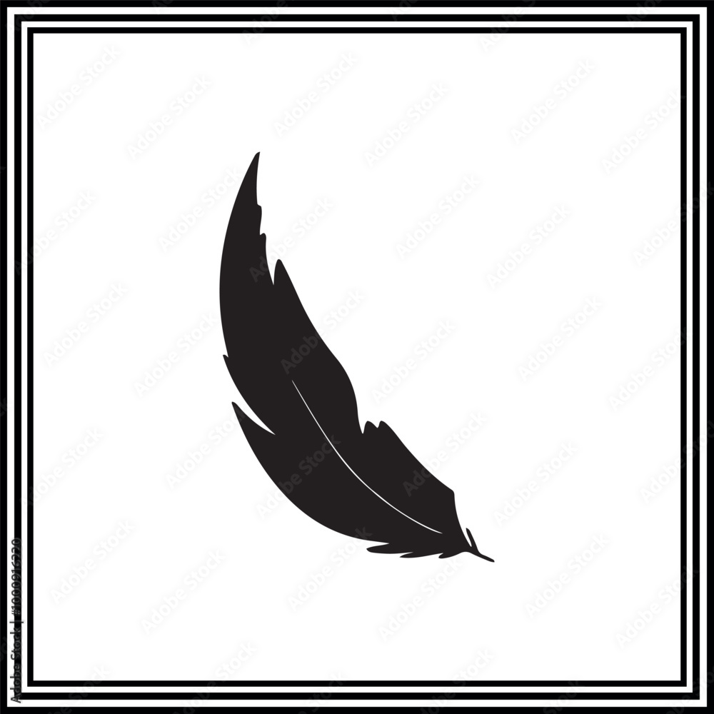 Feather sign Isolated abstract icon on white background.
Feather sign Isolated abstract icon on white background.