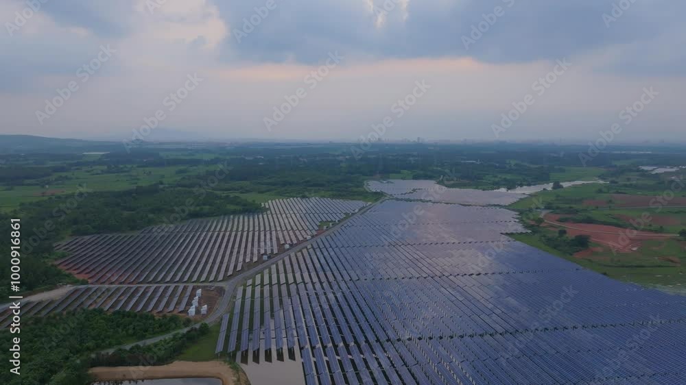 Photovoltaic panels in water,solar power plant Photovoltaic panels in water,solar power plant
