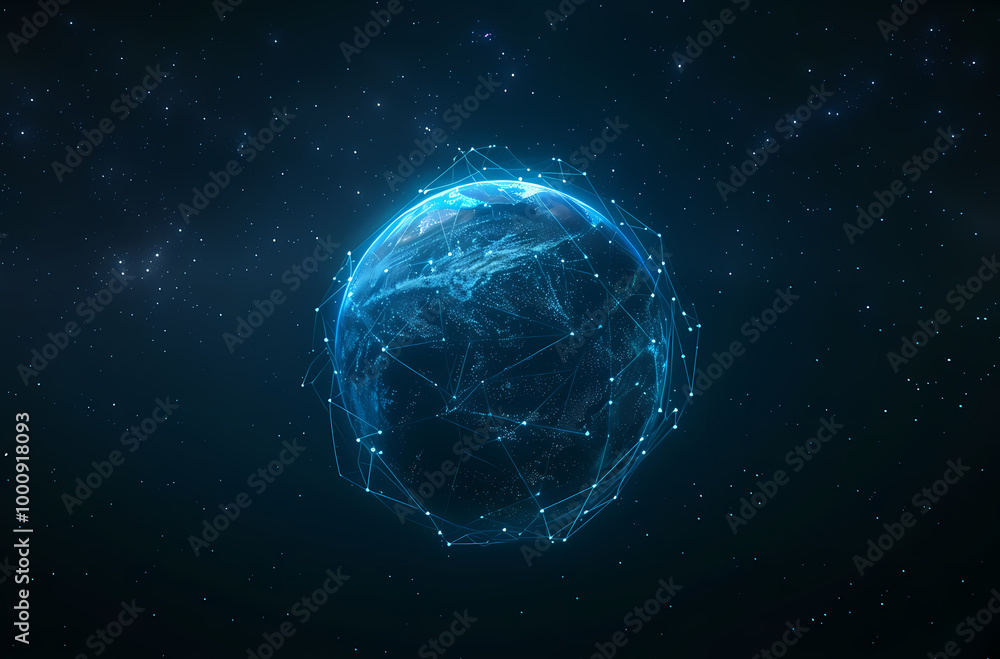 Naklejka premium Technology Earth