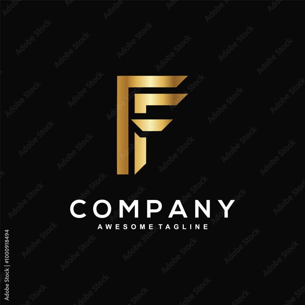 F professional logo design for business F professional logo design for business