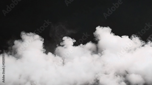 Soft White Clouds on Dark Background