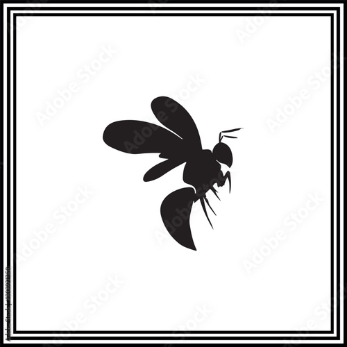 Honey bee Icon, insect Silhouette.