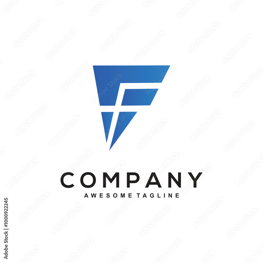 F professional logo design for business F professional logo design for business
