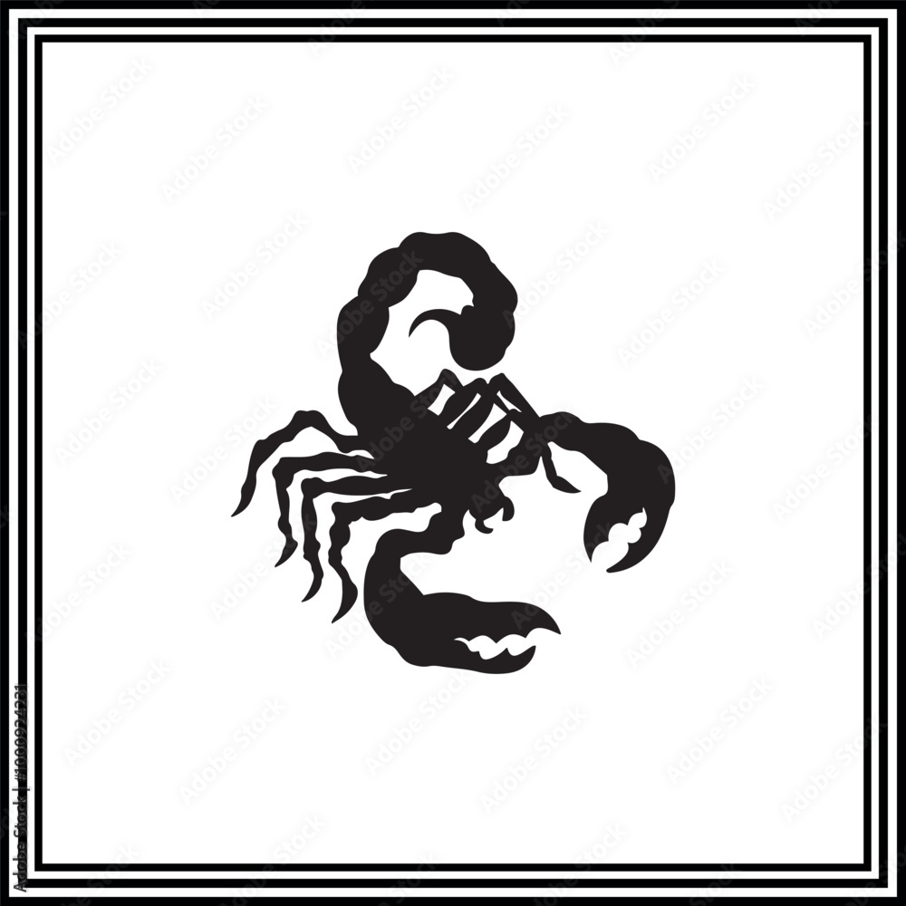Flat vector illustration of a scorpion. Flat vector illustration of a scorpion.