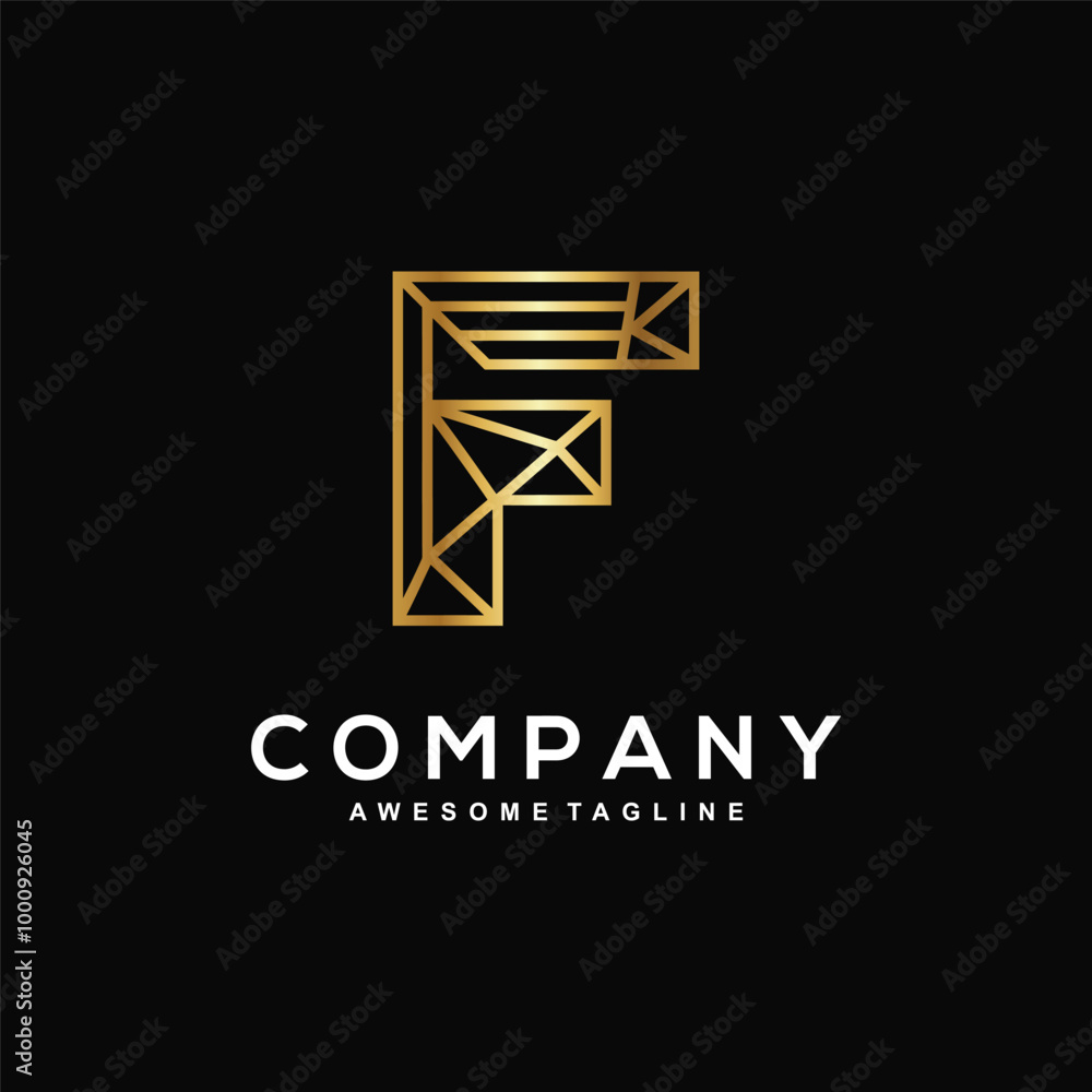 Fototapeta premium F professional logo design for business