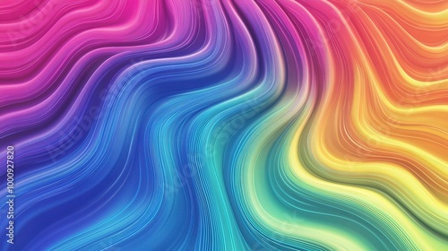 Wallpaper Mural Vibrant Colorful Abstract Wave Patterns in Motion Torontodigital.ca