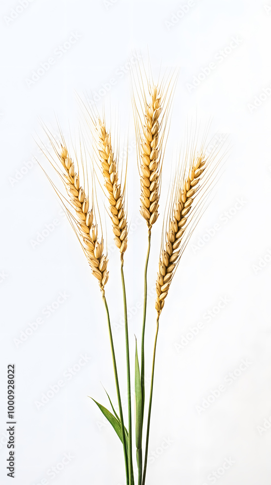 Golden ripe wheat isolated on white background Golden ripe wheat isolated on white background