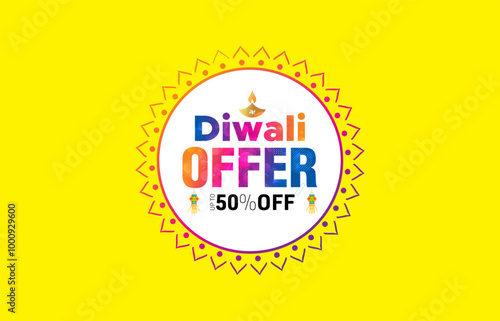 Diwali Offer and sale concept.