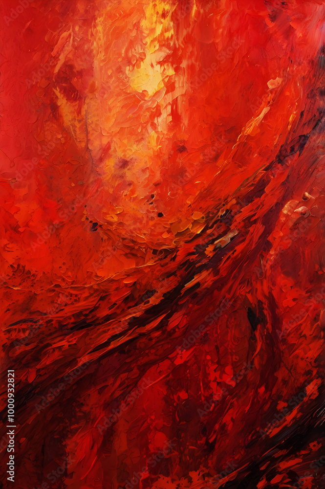 Fototapeta premium Red 3D impasto textured background