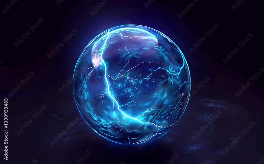 Fototapeta premium blue planet in the dark