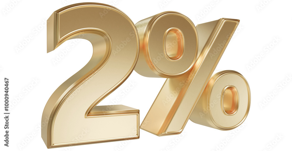 Number 2 Percent Gold Number 3D Number 2 Percent Gold Number 3D
