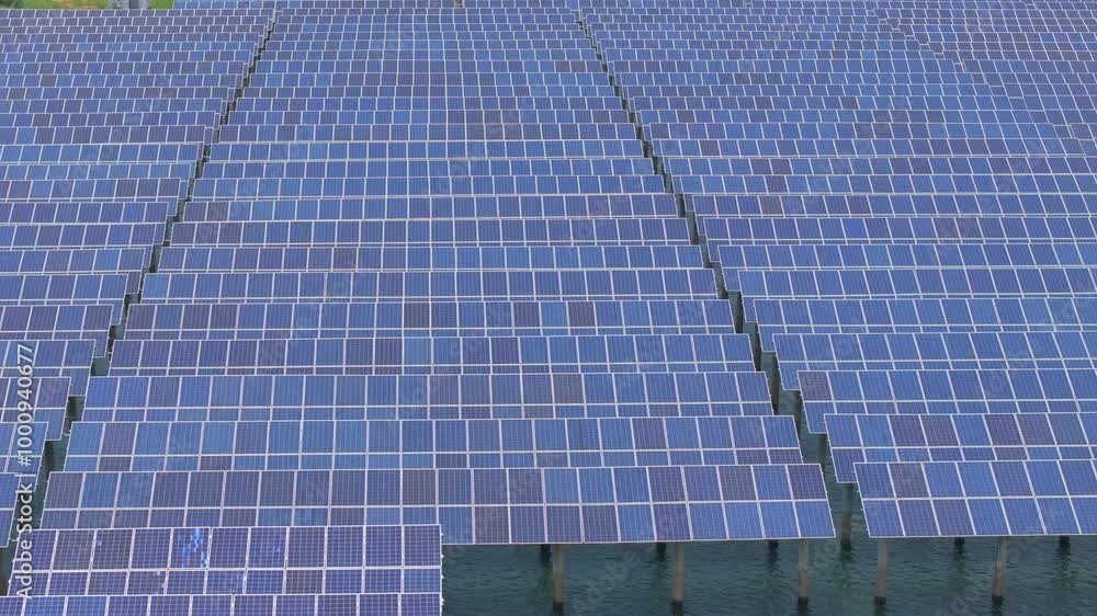 Photovoltaic panels in water,solar power plant Photovoltaic panels in water,solar power plant