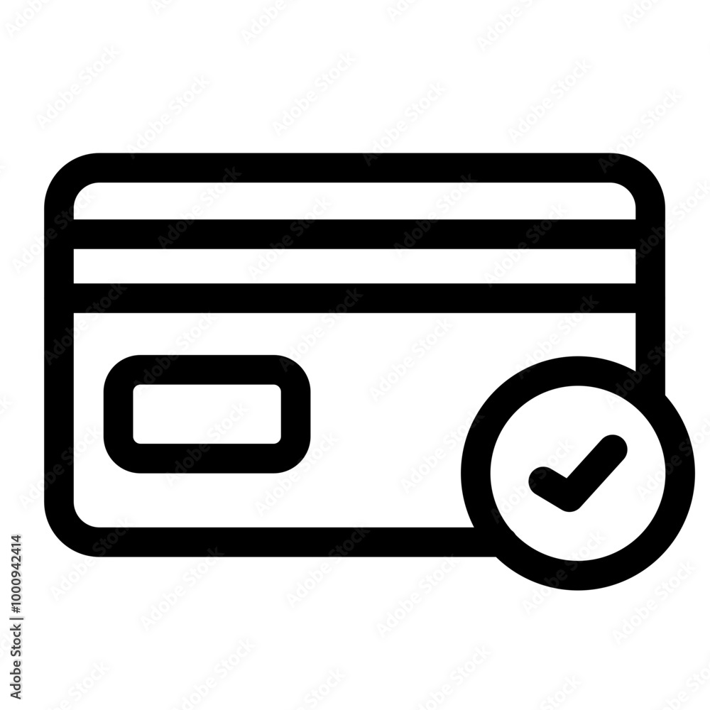 Banking and Finance confirmed credit card - clean and modern icon Banking and Finance confirmed credit card - clean and modern icon