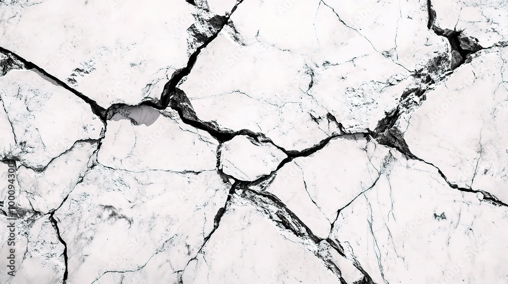 Obraz premium Cracked White Marble Texture for Design Projects