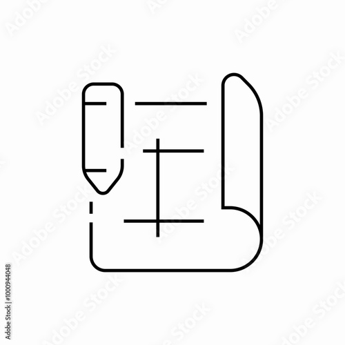 construction plan icon sign vector