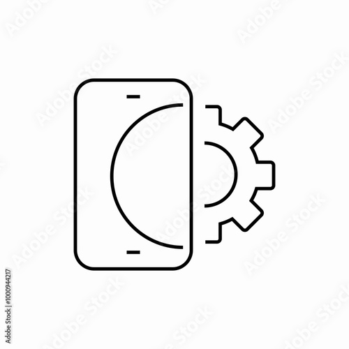 mobile service icon sign vector