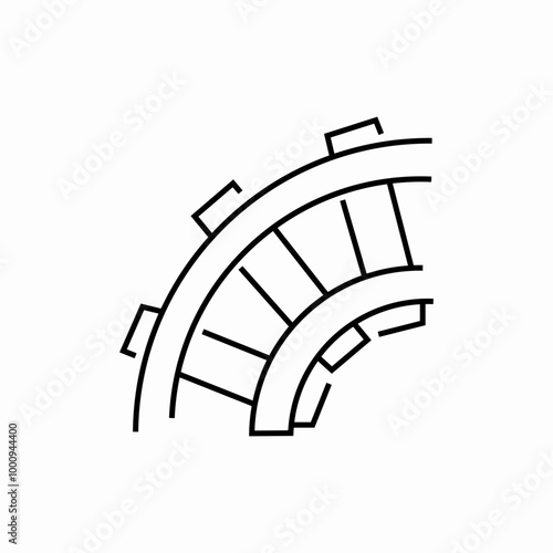 underground tourist route icon sign vector