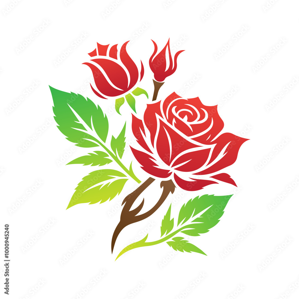 Rose flower vector icon illustration design logo template Rose flower vector icon illustration design logo template