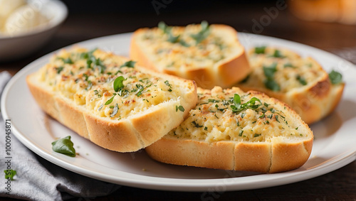 Plate of Garlic Bread