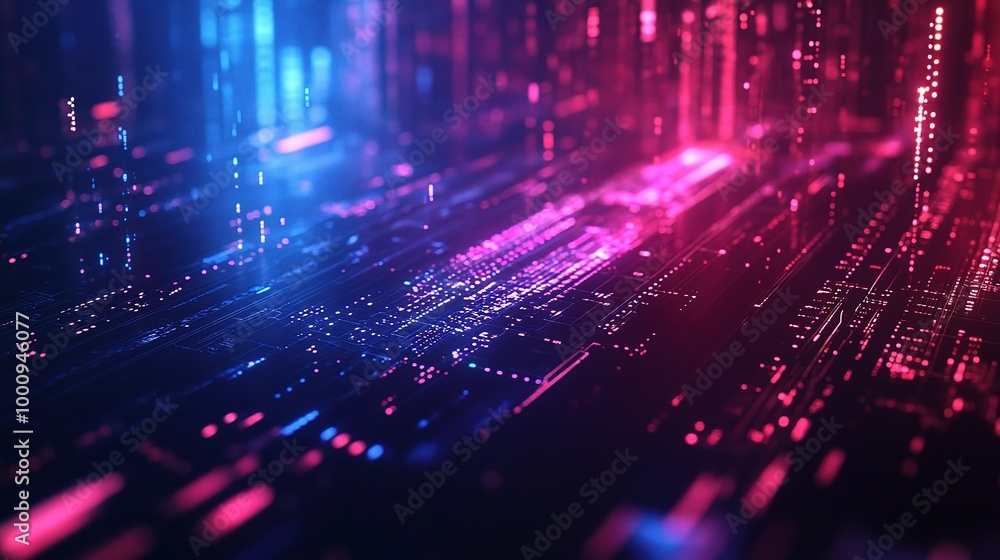Abstract Digital Data Visualization in Vibrant Colors Abstract Digital Data Visualization in Vibrant Colors