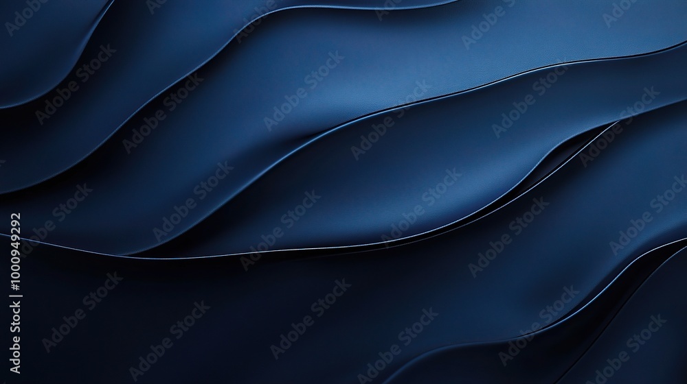 Obraz premium Elegant Blue Fabric Waves Background