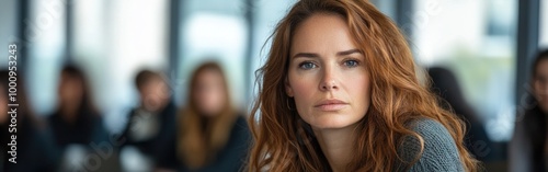 A woman shows her sadness while participating in a mental health support group meeting