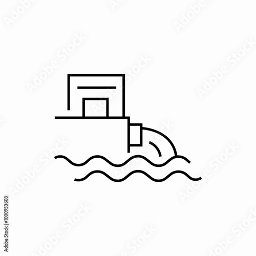waste water icon sign vector