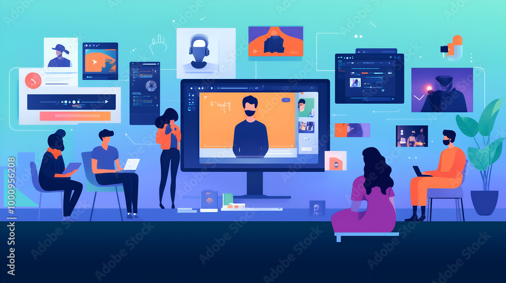 Obraz premium AI-Driven Content Curation: Enhancing User Engagement and Content Creation for Streaming Services