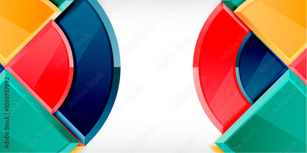 Glossy circles geometric background. Vector Illustration For Wallpaper, Banner, Background, Card, Book Illustration, landing page Glossy circles geometric background. Vector Illustration For Wallpaper, Banner, Background, Card, Book Illustration, landing page