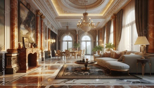 interior of a modern living room with a sofa