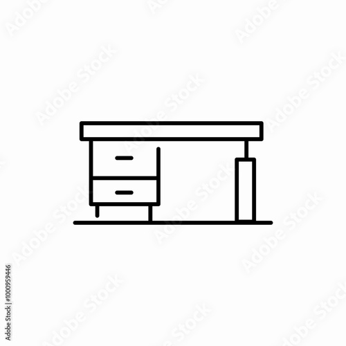 desk chair icon sign vector