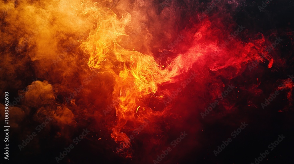 Vibrant Abstract Flame Smoke Background Vibrant Abstract Flame Smoke Background