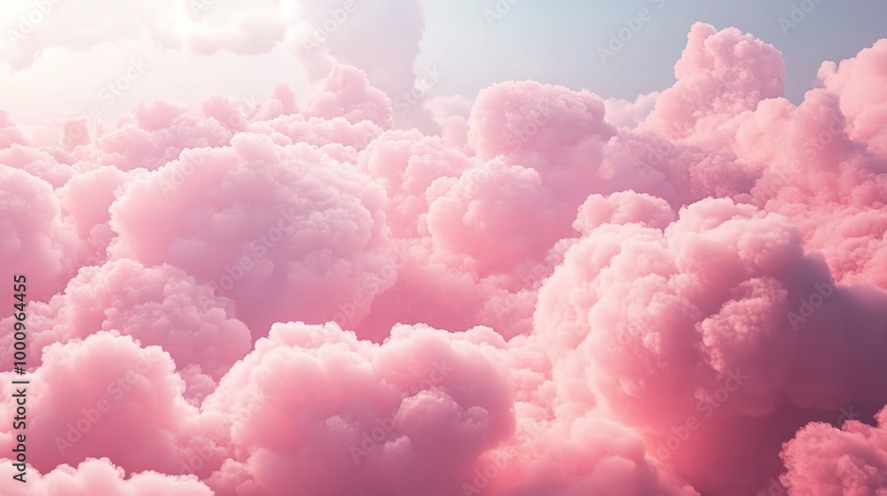 Soft Pink Clouds in a Serene Sky Soft Pink Clouds in a Serene Sky