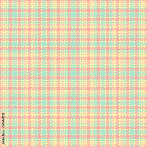 Wallpaper Mural Mesh vector texture tartan, glen check textile plaid. Golf pattern fabric seamless background in light and lime colors. Torontodigital.ca
