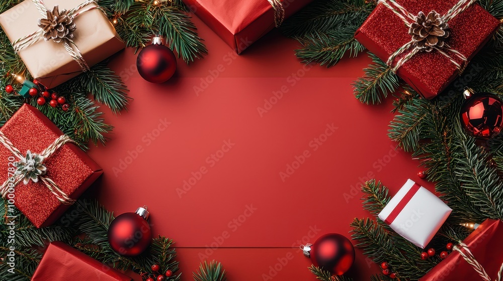 A red background with a white box in the center A red background with a white box in the center