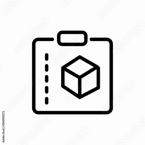 3D file icon sign vector