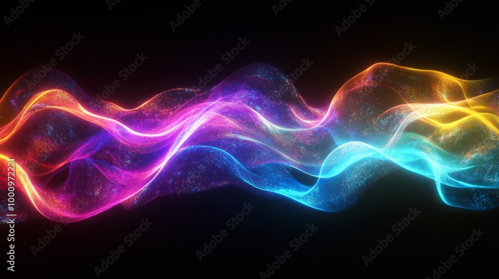 Obraz premium Colorful Waveform Abstraction