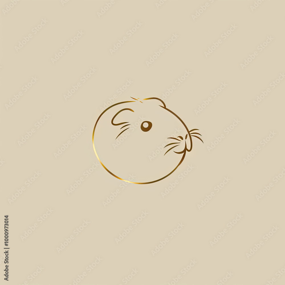 Beautiful Guinea Pig Logo, Rodent Design for Your Corporate and Business Graphic Resource or Creative Project, Ai Generative Beautiful Guinea Pig Logo, Rodent Design for Your Corporate and Business Graphic Resource or Creative Project, Ai Generative