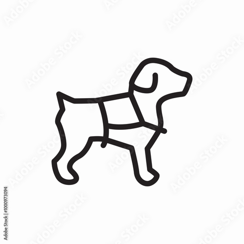 guide dog icon sign vector