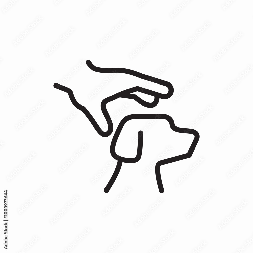 sleek dog icon sign vector sleek dog icon sign vector