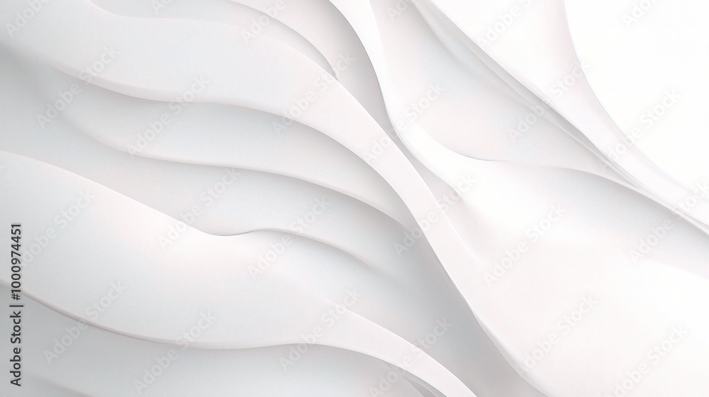 Obraz premium Abstract White Waves Background for Modern Design