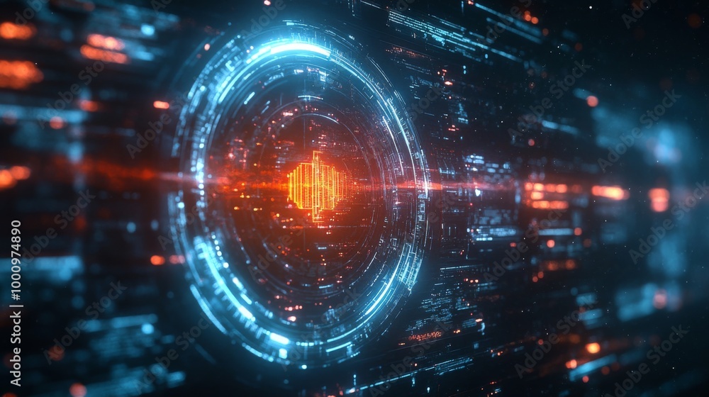 Obraz premium Futuristic Digital Technology Interface