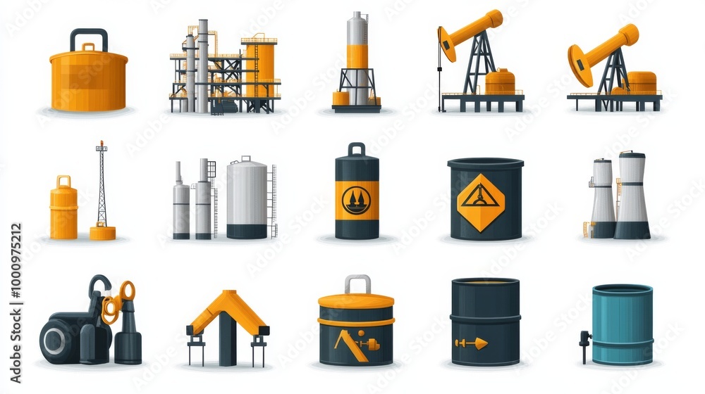 Oil and Gas Industry Illustrations Oil and Gas Industry Illustrations