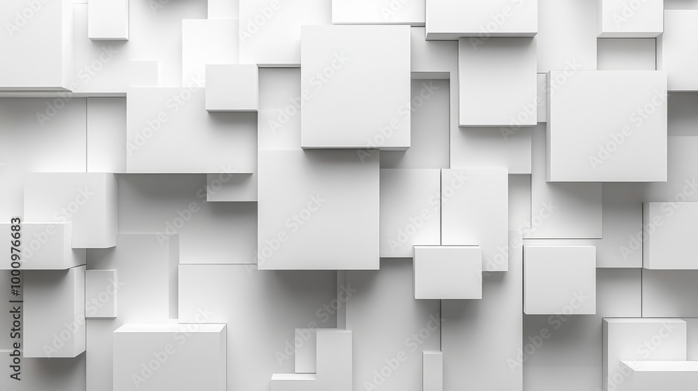 Abstract White Geometric Pattern Abstract White Geometric Pattern