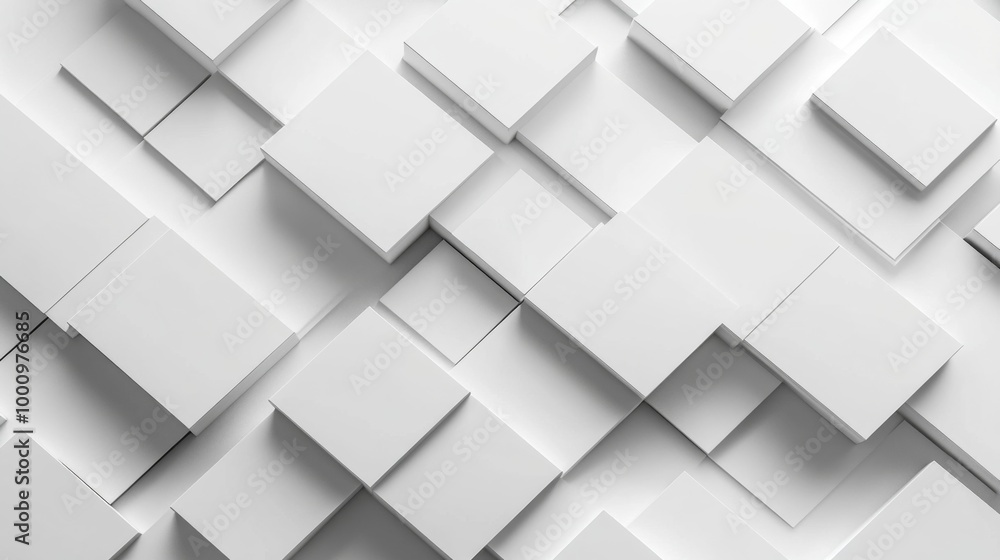 Abstract Geometric White 3D Background Abstract Geometric White 3D Background