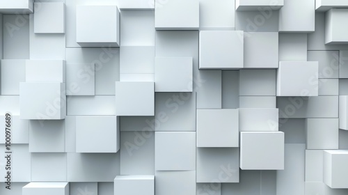 Abstract Geometric 3D Blocks Background