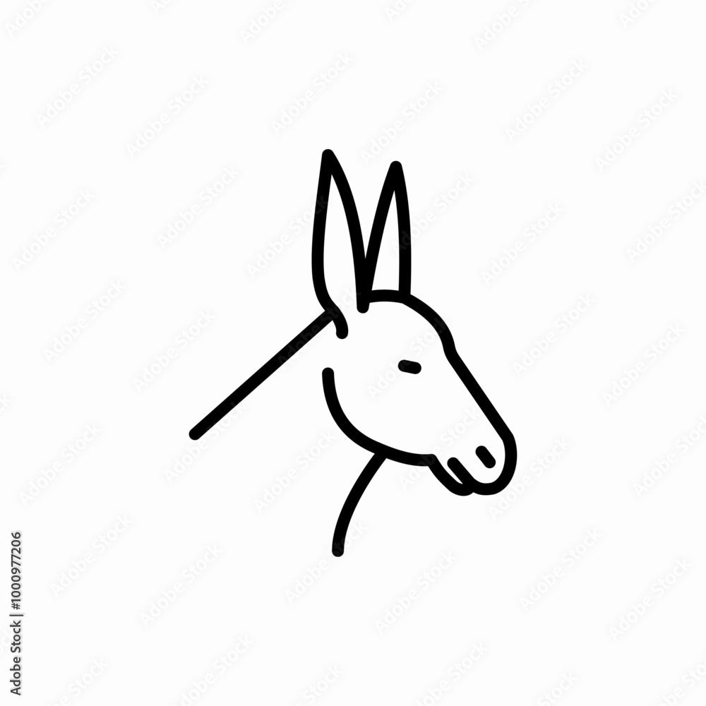 animal donkey icon sign vector