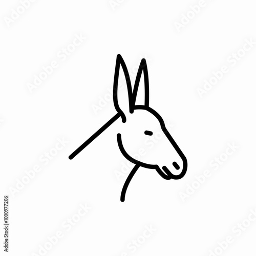 animal donkey icon sign vector